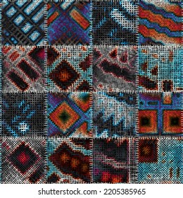 Imitation of a texture of rough canvas. Seamless pattern.