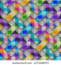 Imitation of a texture of rough canvas. Seamless pattern.