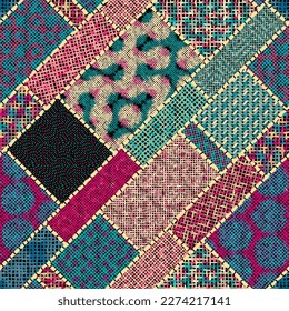 Imitation of a texture of rough canvas. Seamless pattern.