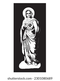 Immaculate Heart Mary vector