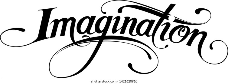 "Immagination" vector version of my own calligraphy