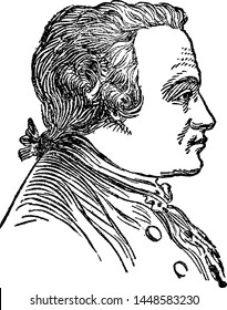 Immanuel Kant, vintage engraved illustration