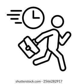 Immediate Action icon line vector illustration