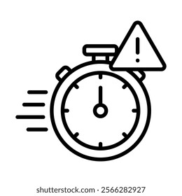 Immediate Attention icon line vector illustration