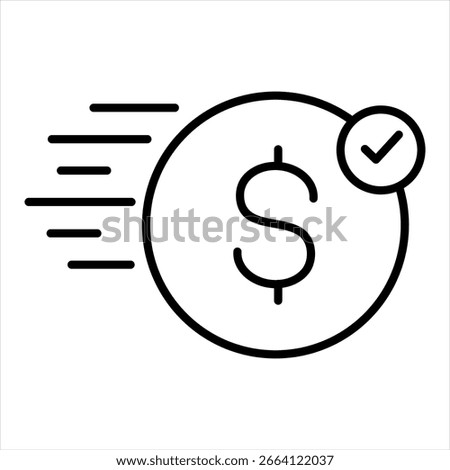 Immediate Confirmation Outline Icon Vector Illustration