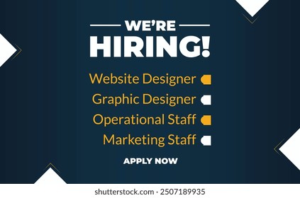 Immediate Openings Join Our Professional Team Hiring templet design