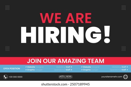 Immediate Openings Join Our Professional Team Hiring templet design
