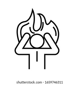 Immediatly work line icon, concept sign, outline vector illustration, linear symbol.