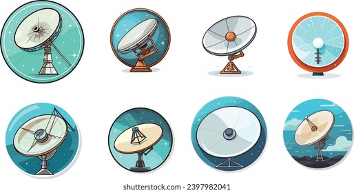 Immerse your projects in the future with our Cosmic Connection Space Satellite Icon Illustration.