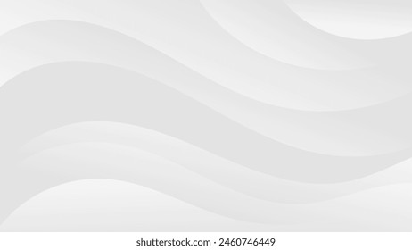 Immerse yourself in the beauty of abstract gradient wave background. Smooth white waves cascade in a mesmerizing display. Ideal for websites, social media, advertising, and presentations