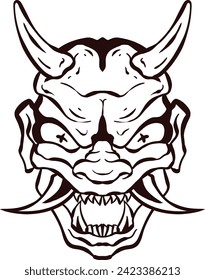 Immerse yourself in the captivating world of Japanese arts with our stunning collection of vector art files, Vector Oni Hannya masks.