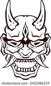Immerse yourself in the captivating world of Japanese arts with our stunning collection of vector art files, Vector Oni Hannya masks.