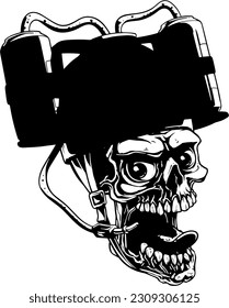 Immerse yourself in the enigmatic world of Premium Demon Skull Vectors in white and black. Each intricately crafted vector showcases the haunting beauty of demon skulls with a monochrome twist.