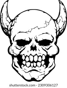 Immerse yourself in the enigmatic world of Premium Demon Skull Vectors in white and black. Each intricately crafted vector showcases the haunting beauty of demon skulls with a monochrome twist.
