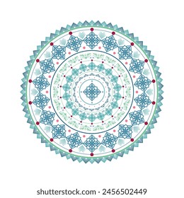 Immerse yourself in the mesmerizing beauty of this mandala vector art in blue and light blue color, where intricate patterns and symmetrical designs converge to create a captivating visual experience.