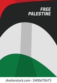 Immerse yourself in the spirit of solidarity with our captivating "Support for Palestine Freedom" poster design template.