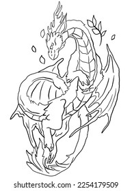 Immerse yourself in the world of fantasy with Mythical Creatures, a coloring page featuring a detailed outline illustration of an ancient dragon. Let your imagination soar as you bring this legend.