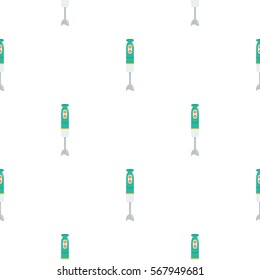 Immersion blender icon in flat style isolated on white background. Kitchen pattern stock vector illustration.