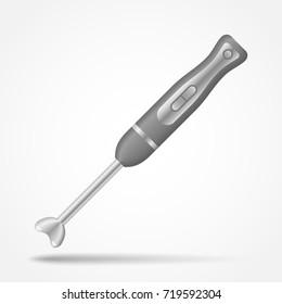 Immersion hand blender isolated on white background. Vector illustration.