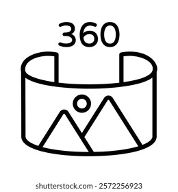 Immersive 360 degree virtual reality experience, ready to use vector