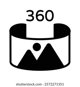 Immersive 360 degree virtual reality experience, ready to use vector