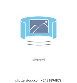 immersive concept line icon. Simple element illustration. immersive concept outline symbol design.