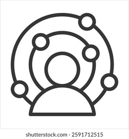 Immersive Experience Outline Icon Vector Illustration
