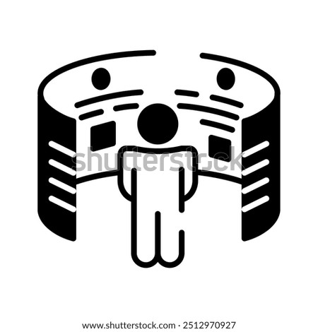 Immersive Experiences Glyph Icon, Vector illustration
