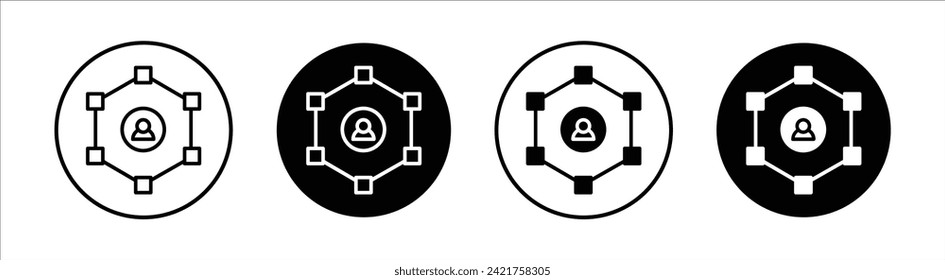Juego de iconos de línea plana envolvente. Vector de ilustración de línea delgada inmerso