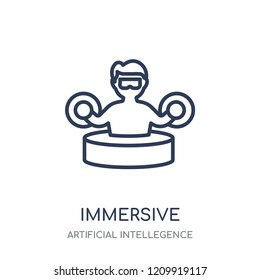 Immersive icon. Immersive linear symbol design from Artificial Intellegence collection.