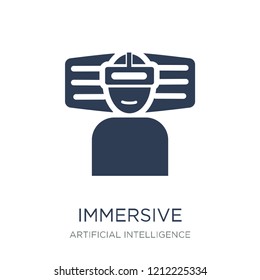 Immersive icon. Trendy flat vector Immersive icon on white background from Artificial Intelligence, Future Technology collection, vector illustration can be use for web and mobile, eps10