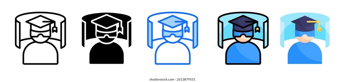 Immersive Learning Icon Set Multiple Style Collection