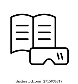 Immersive Learning Outline Icon Vector Illustration