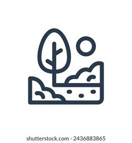 Experiencia de naturaleza inmersiva para aventureros Ilustración de iconos vectoriales