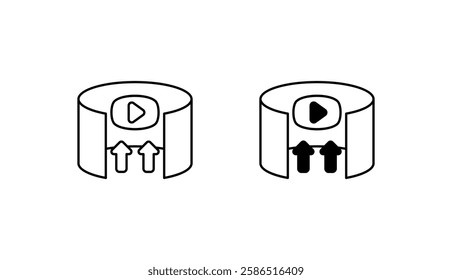 Immersive View icon design with white background stock illustration