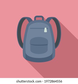 Immigrant backpack icon. Flat illustration of Immigrant backpack vector icon for web design