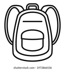 Immigrant backpack icon. Outline Immigrant backpack vector icon for web design isolated on white background