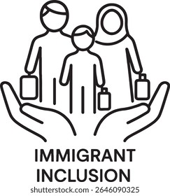 "Immigrant Family Support and Protection Icon Design"
