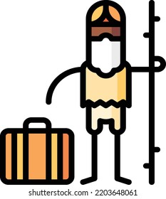 immigrant isolated design element stock illustration. Vector on a white background
