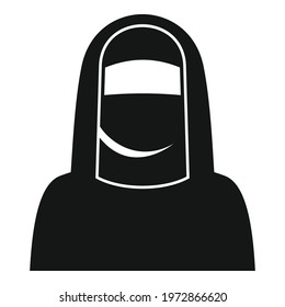 Immigrant muslim woman icon. Simple illustration of Immigrant muslim woman vector icon for web design isolated on white background