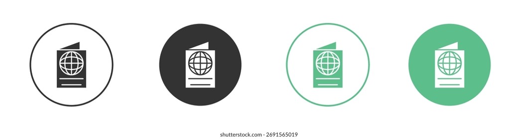 Conjunto de iconos de inmigración. para concepto móvil y Diseño web.