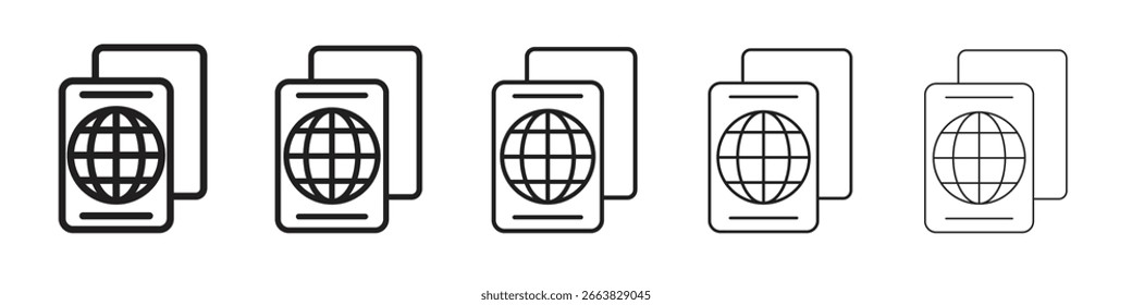 Immigration icon simple editable stroke series pack. eps10