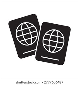 immigration icon. simple flat solid vector