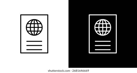 Ícone de imigração pictograma vetor simples. ícone preto e branco conceito