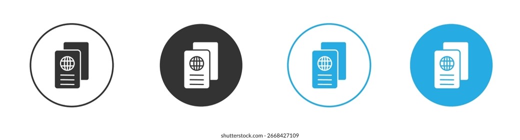 Ícone de imigração estilo sólido. Ilustração de vetor plano.