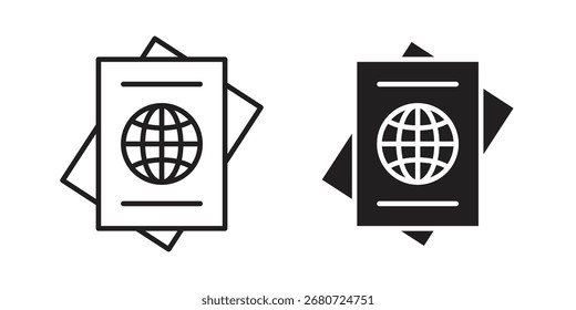 Símbolo de la forma del icono de la inmigración. Símbolos del Vector.