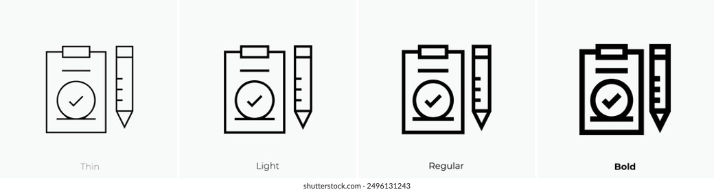 immigration icon. Thin, Light Regular And Bold style design isolated on white background
