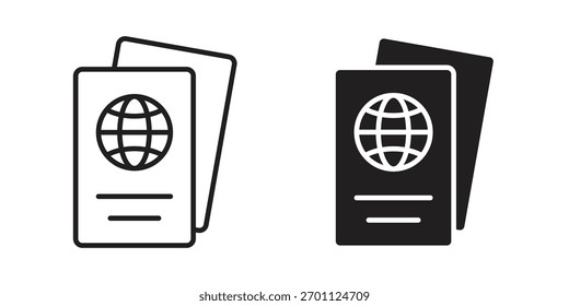 Icono de inmigración colección de Vector. Vector ilustraciones de símbolos de stock