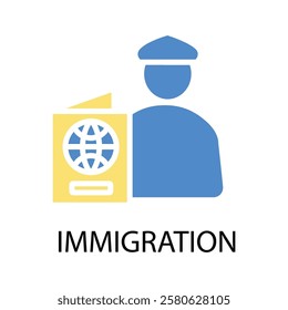 immigration icon. vector.Editable stroke.linear style sign for use web design,logo.Symbol illustration.