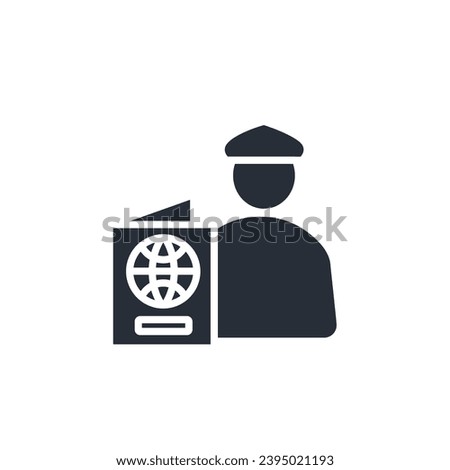 immigration icon. vector.Editable stroke.linear style sign for use web design,logo.Symbol illustration.